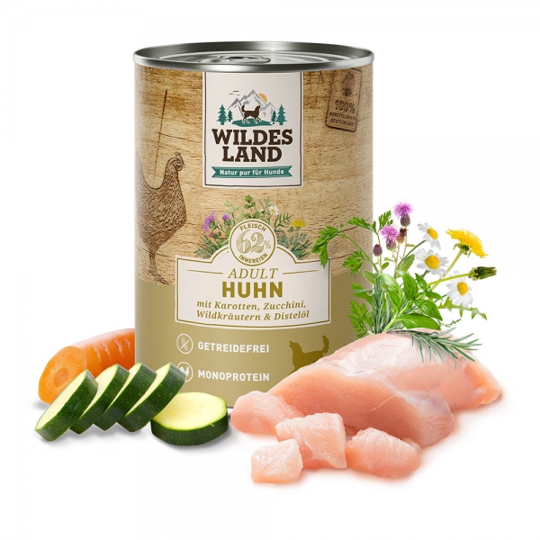 Wildes Land Huhn mit Karotten 400g